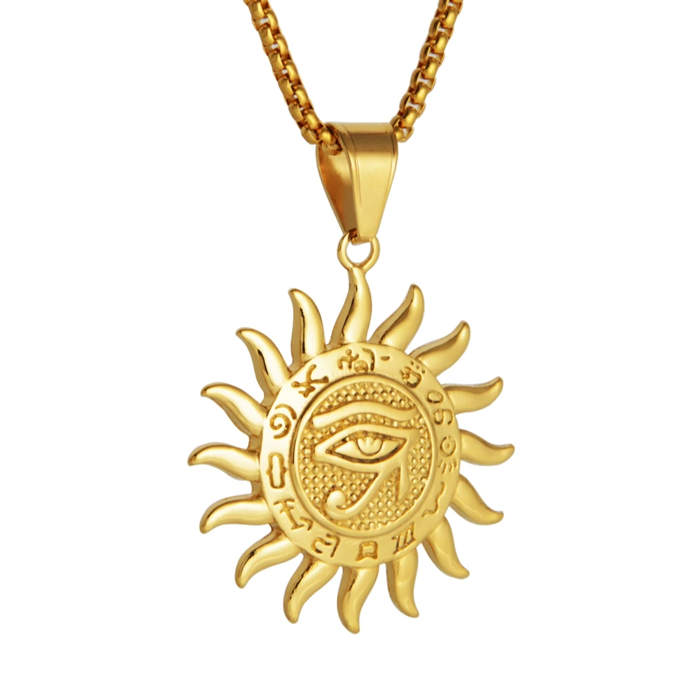 2019 новое ожерелье Goofan в стиле хип-хоп с подвеской виде солнца и горы высокое