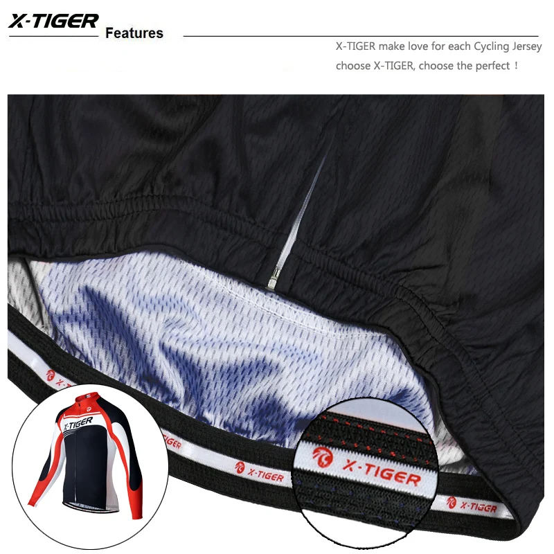 X TIGER Трикотажные изделия с длинным рукавом для профессионального велоспорта