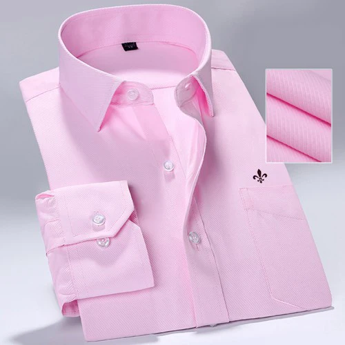 Dudalina Camisa мужские рубашки Мужская рубашка с длинными рукавами брендовая одежда Повседневная приталенная Camisa Social Masculina Chemise Homme - Цвет: XYX-A8802XPINK