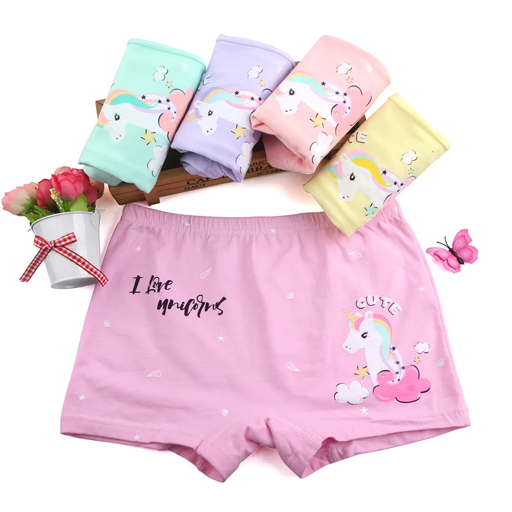 5 шт./лот; детские трусики с единорогом; модельное нижнее белье; трусы-боксеры для девочек; одежда с героями мультфильмов; трусы; детское нижнее белье; трусы для малышей; высокое качество