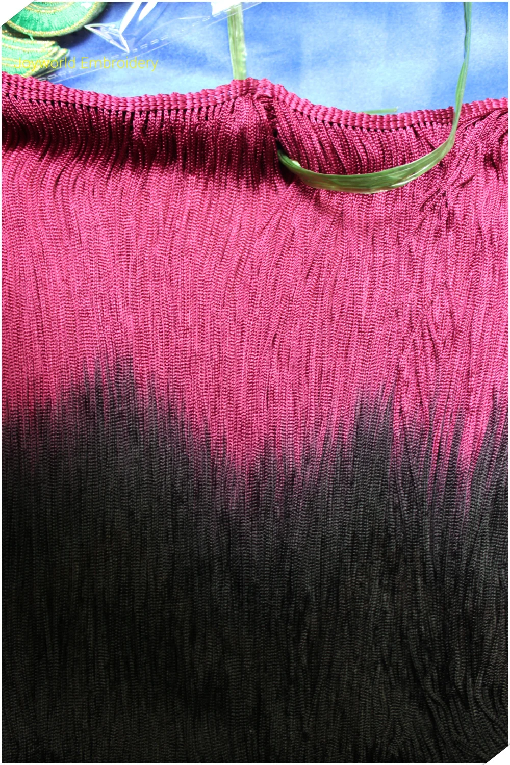 YACKALASI 5 ярдов/партия краситель Dip dye ormbre Royon бахрома с кисточками черная 25 см в длину