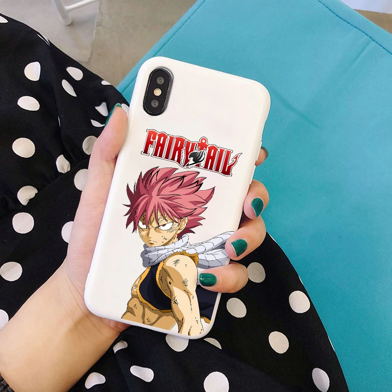 W-5705 Сказочный хвост аниме lucy manga мягкий силиконовый карамельный цвет чехол для телефона для iPhone X XR XS MAX 6 7 8 plus 6s - Цвет: W-5705