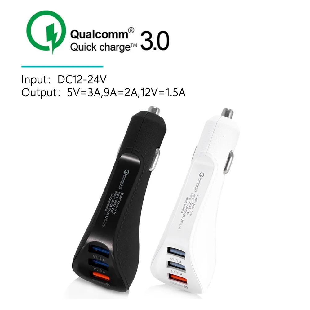 QC Quick Charge 3 0 Fast автомобильный адаптер авто мобильный телефон Зарядное устройство