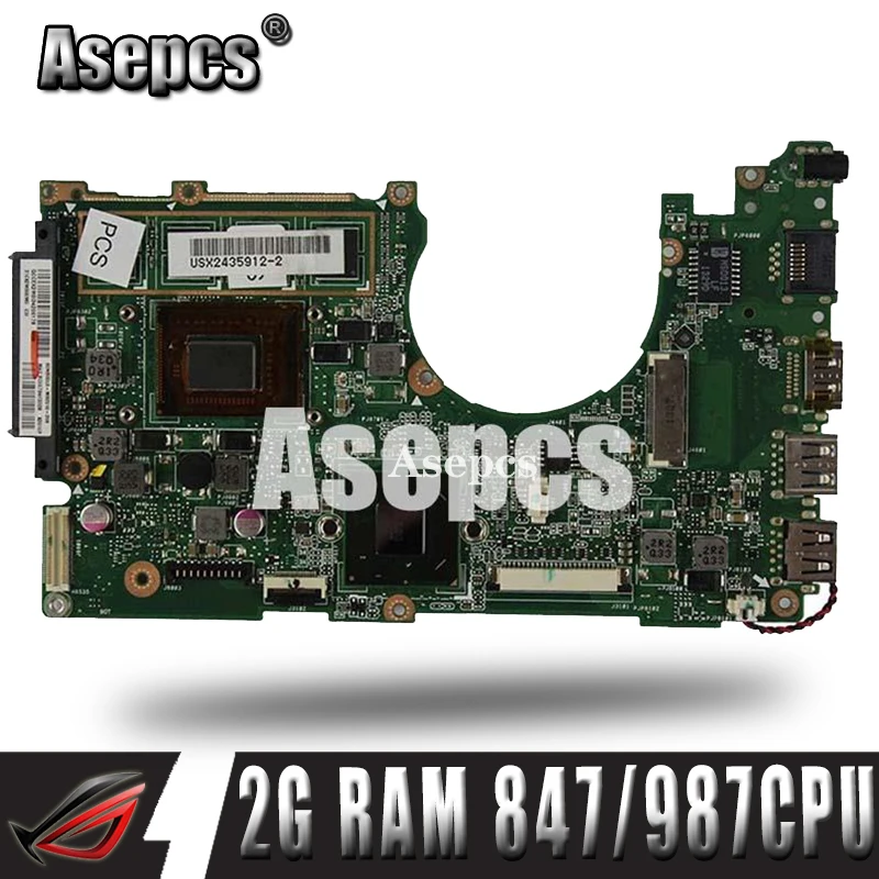 

Asepcs X202E материнская плата для ноутбука For Asus X202E X201E S200E X201EP тест оригинальная материнская плата 2G RAM 847 /987 CPU