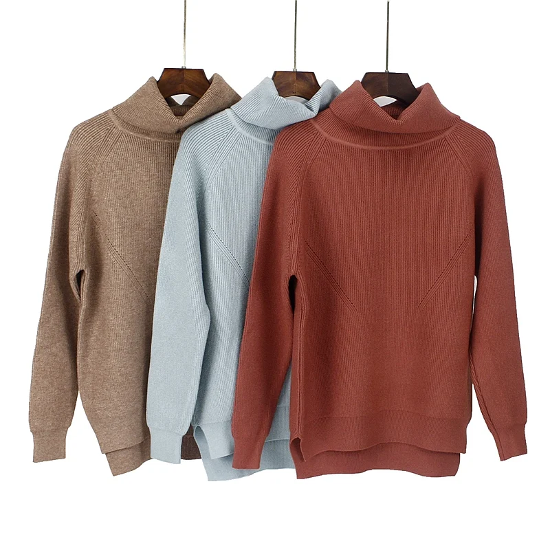 GIGOGOU Turtleneck Autmn Winter Warm Women Pullover Sweater Thick Soft Jumper Loose Casual Female | Женская одежда