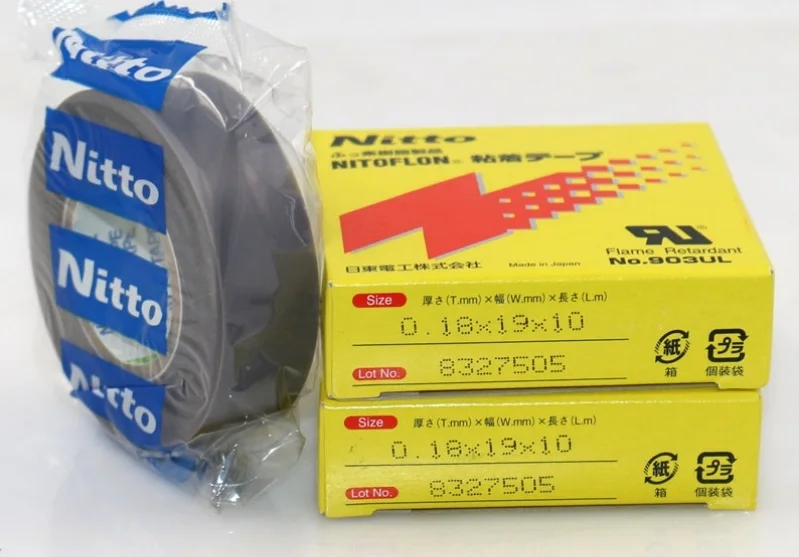 T0.18мм * w19мм L10m лента nitoflon 903UL Nitto PTFE (10 шт./лот)|Лента| |