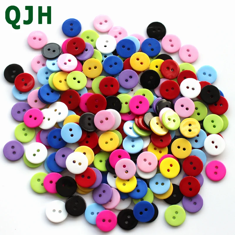 

Wholesale bulk 200pcs mixed buttons children's clothing button diy resin 15mm scrapbook Knopf Bouton Hand Knitting Tool