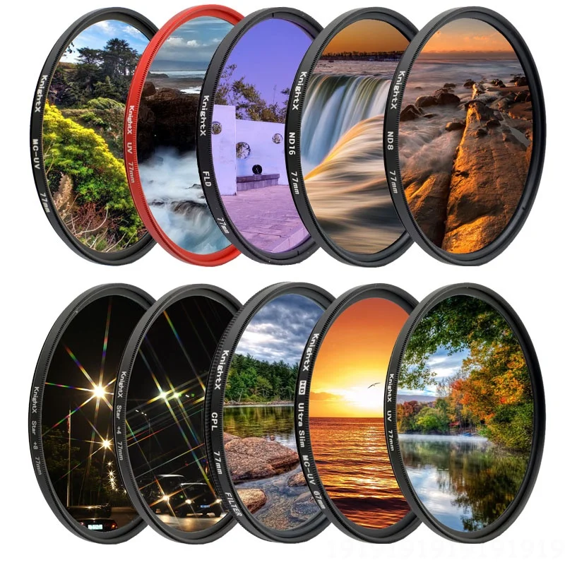 Светофильтр KnightX FLD UV CPL ND Star для камеры canon sony nikon 49 мм 52 55 58 62 67 72 77 dslr 2000d светильник