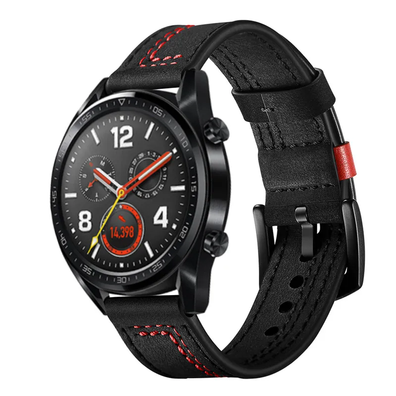 Для huawei часы GT/GT2 46 мм/Honor magic dearm кожаный ремешок smart Watch спортивный ремешок для Galaxy watch 46 мм