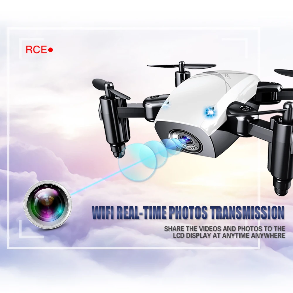 Мини Дрон стабилизация высоты Wifi FPV камера Квадрокоптер дистанционное