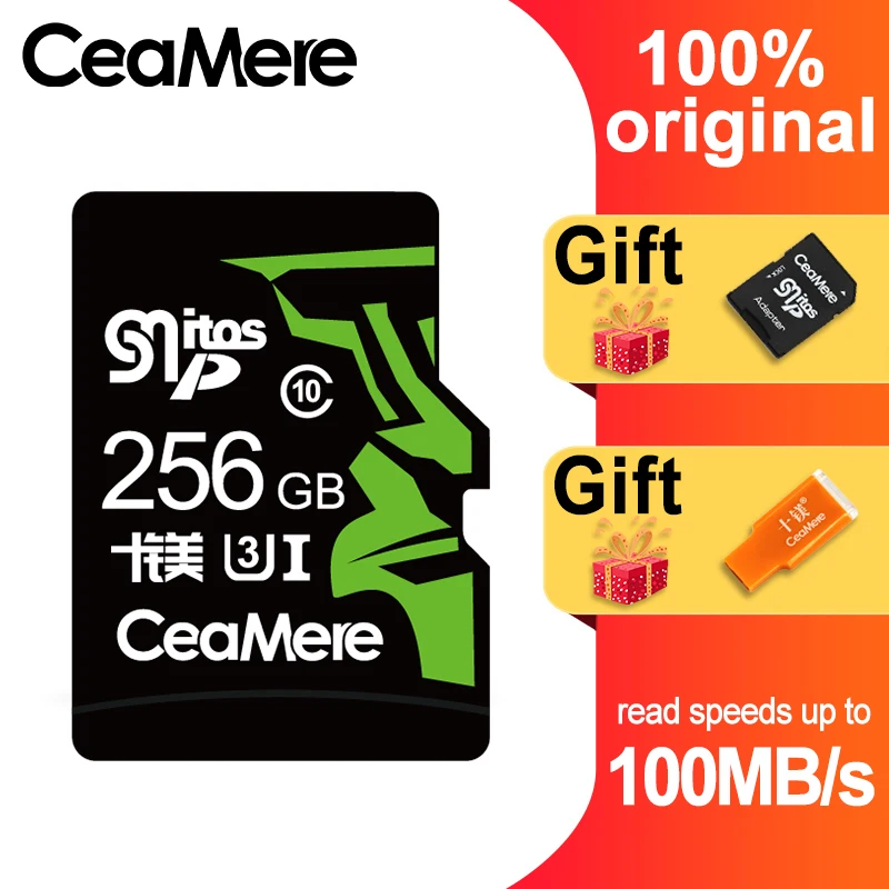 

CeaMere 256GB 128GB 64GB Memory Card U3 UHS-3 32GB Micro sd card Class10 UHS-1 flash card Memory Microsd TF/SD Cards for Tablet