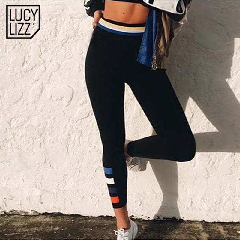 Спортивные Леггинсы luckylizz для женщин леггинсы фитнеса пестрые штаны йоги