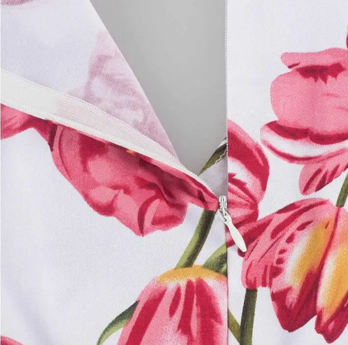 Новое сексуальное платье с цветочным принтом 1950-х годов рокабилли летнее