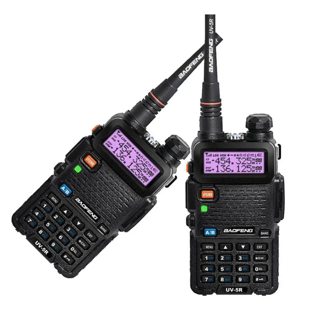 2 комплекта Baofeng UV 5R двухдиапазонный 136 174/400 520MHz Ham двухстороннее радио