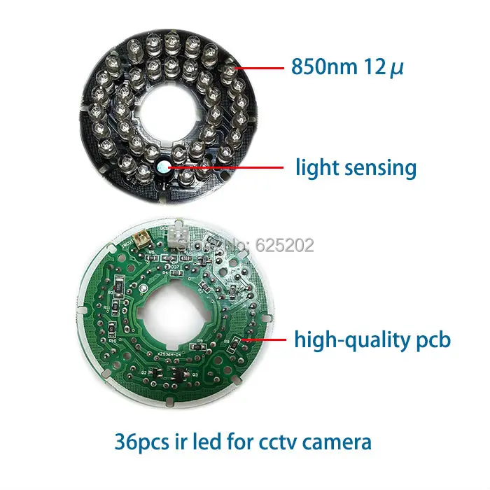 Высококачественные 36 шт. ИК-светодиодов для водонепроницаемой купольной камеры