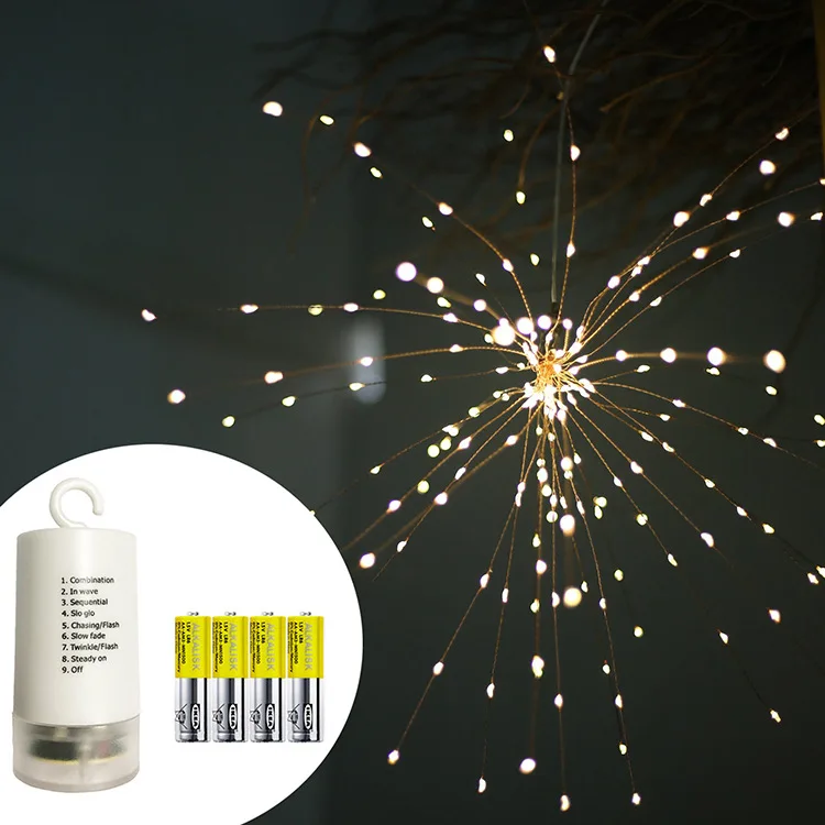 200LED 8 режимов Starburst Гирлянда украшение фейерверк сказочные огни уникальный
