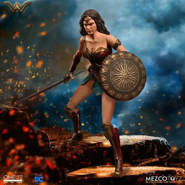 DC Comics Wonder Woman фигурка игрушки кукла 18 см DC justice League Mezco Wonder Woman Gal Gadot Коллекционная модель Фигурки игрушки