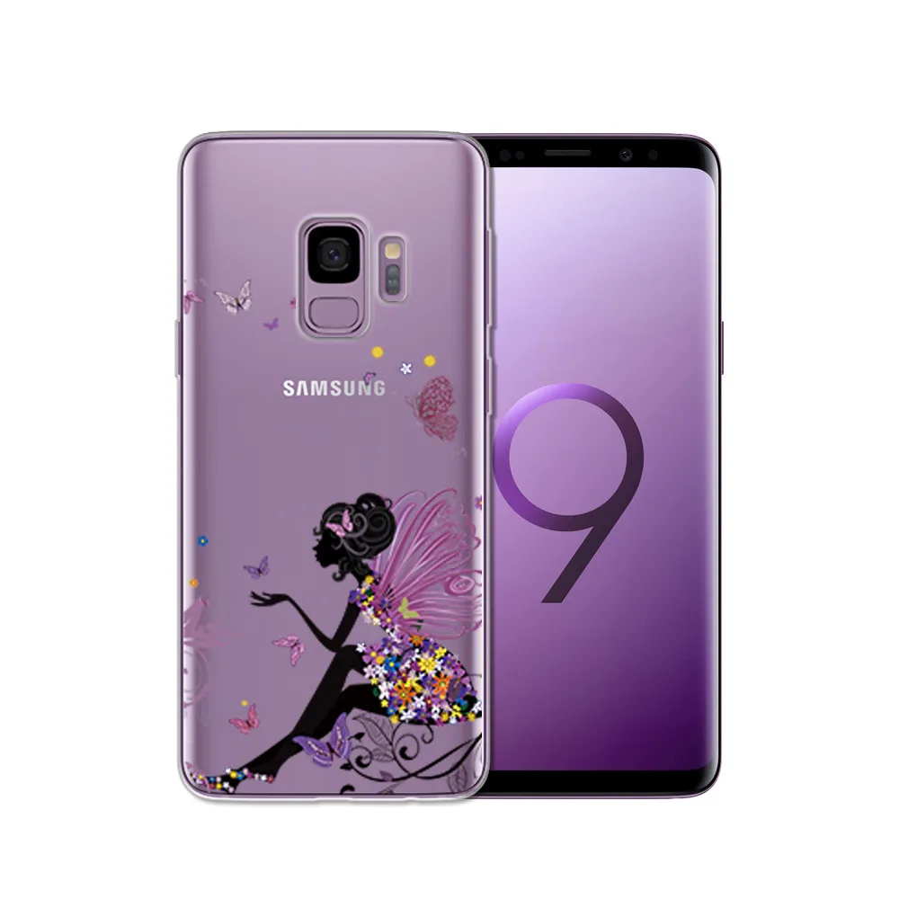 13 Чехол из ТПУ с рисунком для samsung Galaxy S9 S9 Plus, силиконовый чехол для телефона samsung S7 Edge, S8, S8 Plus, S10, прозрачный чехол - Цвет: 13