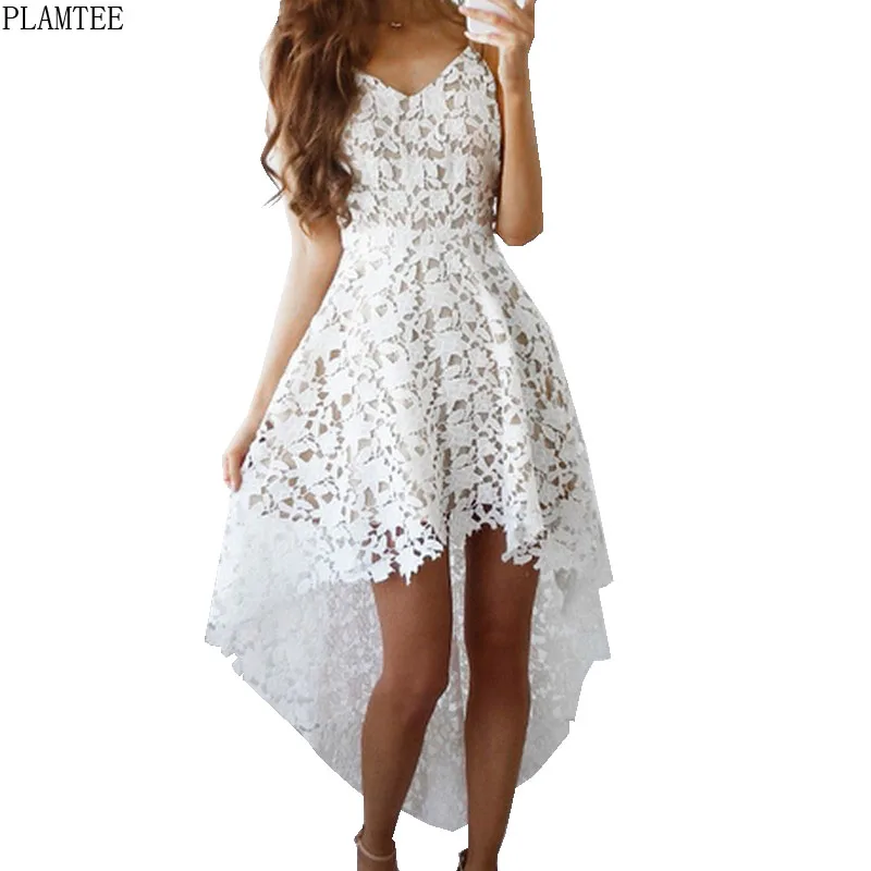 Сексуальное кружевное платье на бретельках с v-образным вырезом Vestido De Festa женское
