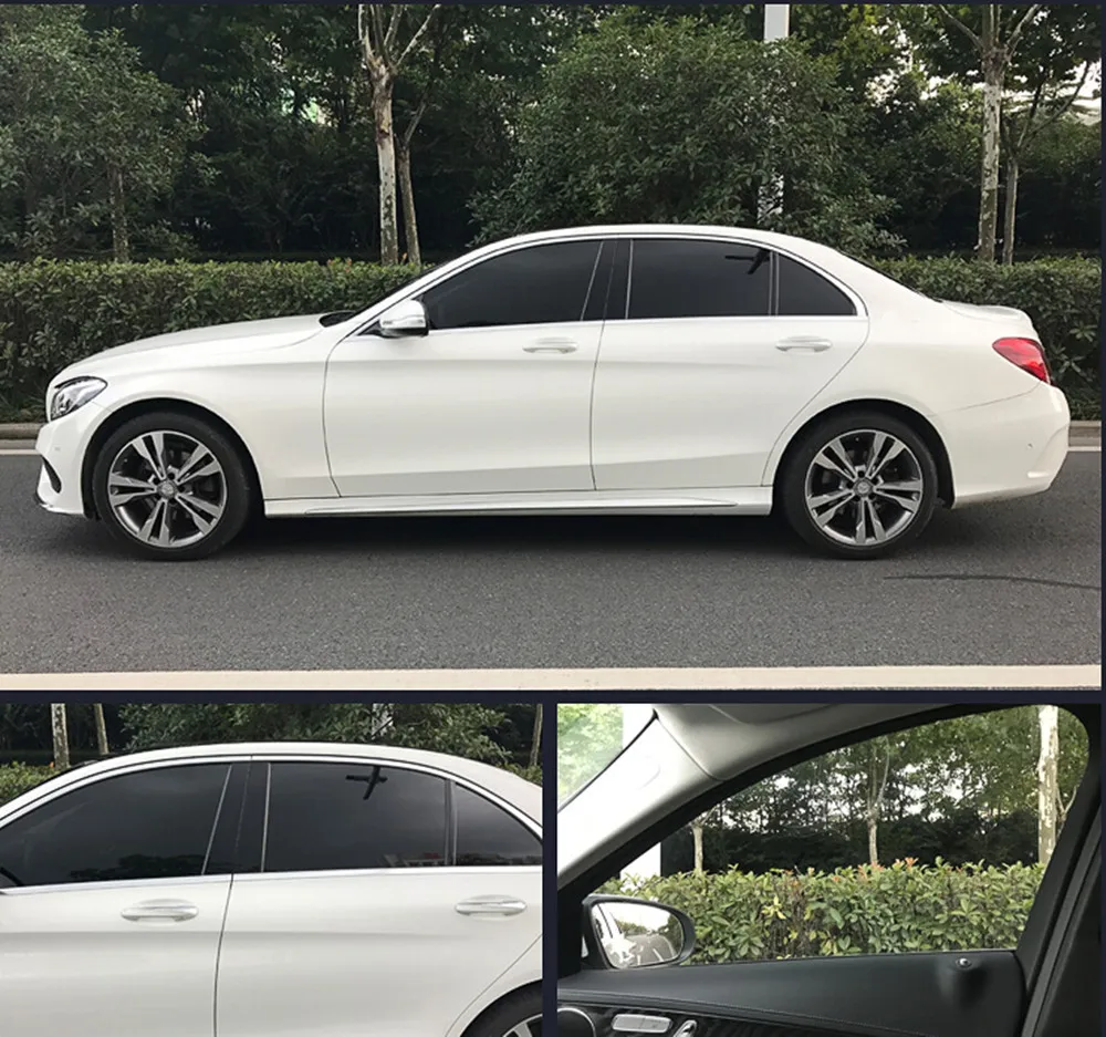 Высокое качество 1 52x10 м черная пленка для тонировки автомобиля тонировка окна от
