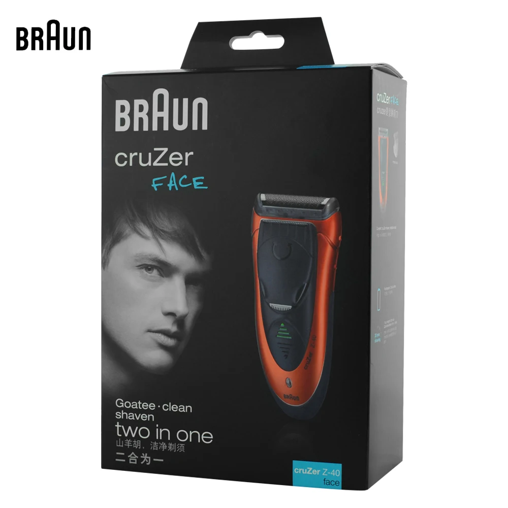 Braun Электрическая Бритва Бритвы Cruzer 40 Моющийся бритья Для Мужчин Уходу За Лицом
