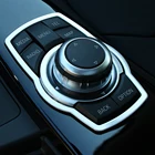 Автомобильный Стайлинг, 1 шт., Автомобильный интерьер, Мультимедийные кнопки, крышка, молдинг, Накладка для BMW 1 3 4 5 7 серии X1 X3 X4 X5 X6 F10 F11 E70 E71