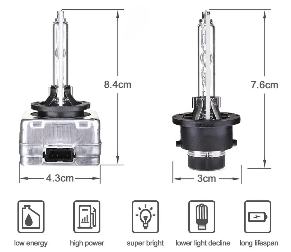 2 шт. 35 Вт HID Ксенон conversion kit лампы D1S D2S D3S D4S 12 V 4300 K 5000 6000 8000 10000 K|Лампы для