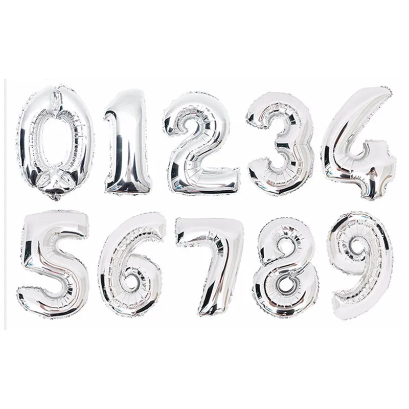 32 дюйма номер 0 9 День рождения Свадебные украшения комнаты воздушный шар