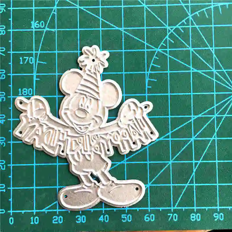 A 1 шт. love Minnie Mickey cutting die+ 1 шт. трафарет carft Tag для бумага для скапбукинга DIY декоративная открытка Ремесло штамп для теснения с вырезами - Цвет: A