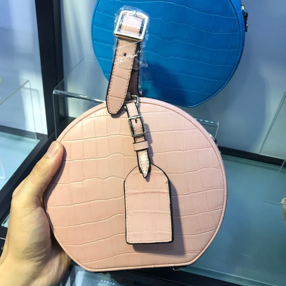 2017 винтажная роскошная круглая сумка из натуральной кожи Женская для работы