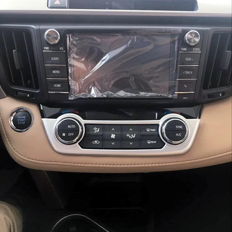 Для Toyota RAV4 2014 2015 2016 2017 2018 ABS аксессуары Матовый Интерьер кондиционер крышка