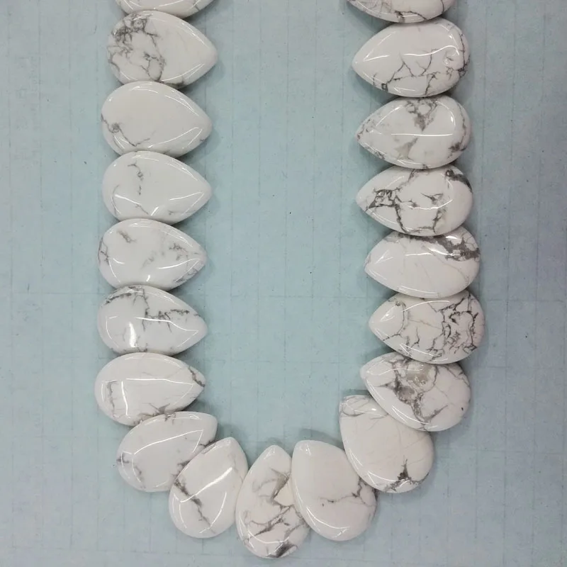 

fashion natural stone White Turquoises Beads water drop slice 21x30mm For Jewelry Making DIY charm jewelry accessories 20pcs/lot