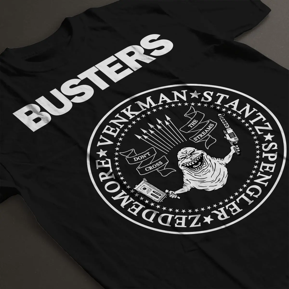 2018 модная футболка Ramones Busters Лизун Охотники за привидениями логотип белый Для