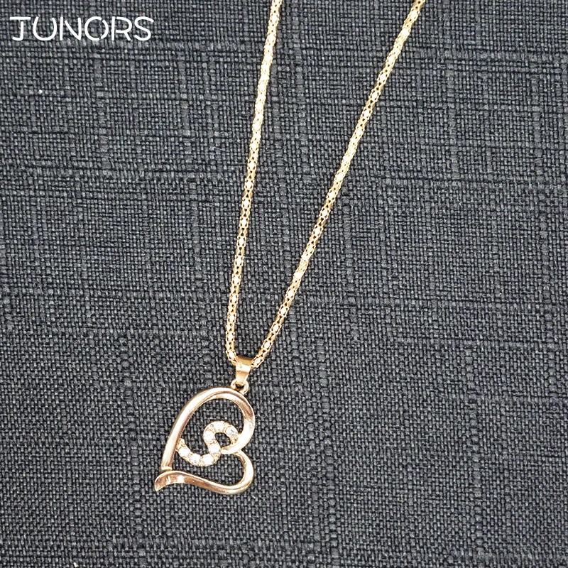 Женское медное ожерелье с сердечками и буквами кристаллами инициалами модное |