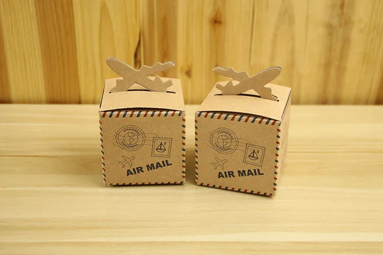 Бесплатная доставка 100 шт. штамп дизайн ретро самолет/Самолет/самолёт коробка