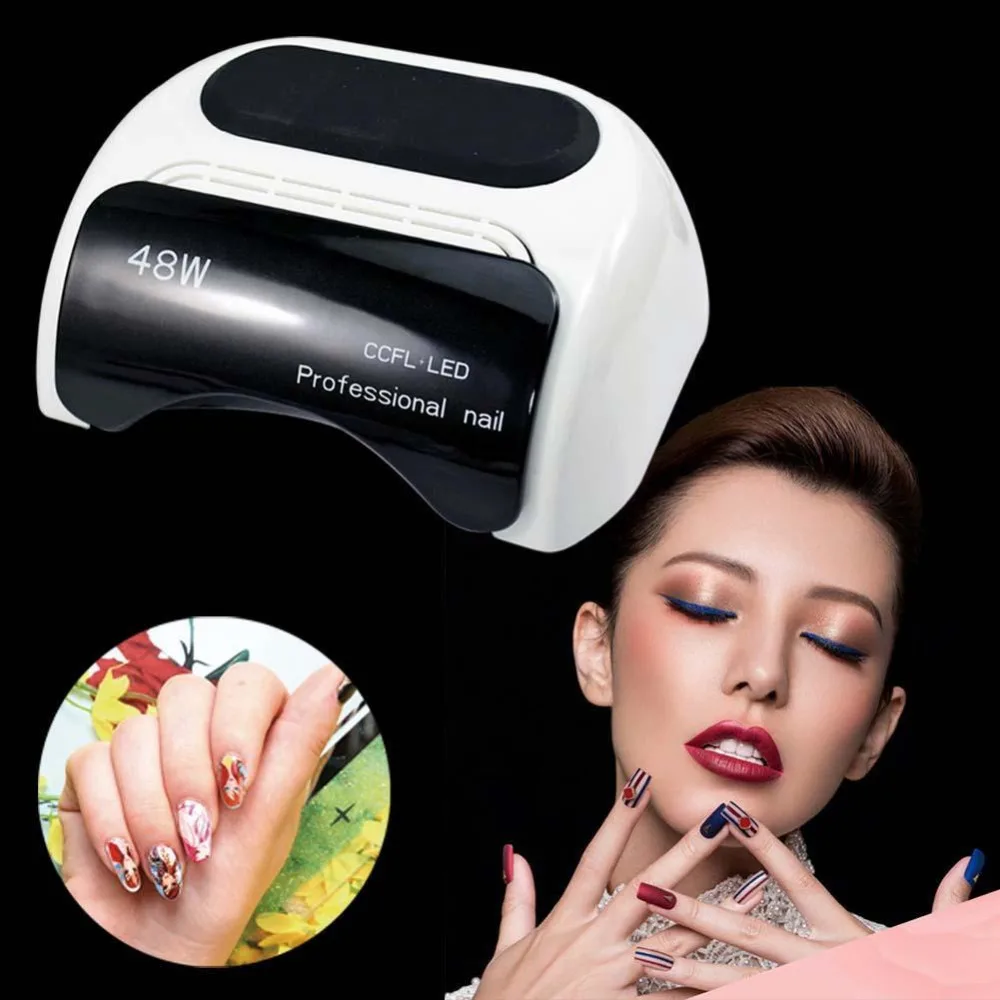 Светодиодная УФ лампа для сушки ногтей CCFL гель лака 48 Вт Белая светодиодная с