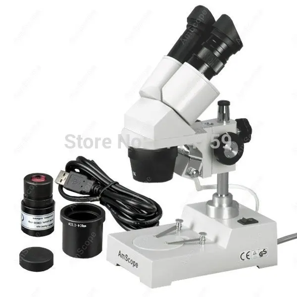 

AmScope поставляет 20X-40X-80X острый стереомикроскоп + USB-камера SE304-PZ-E