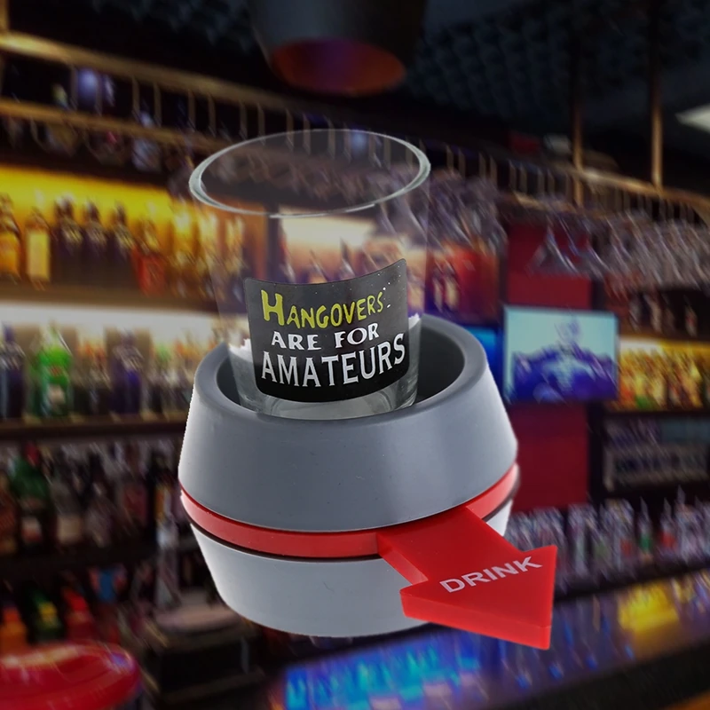 

Spin the Shot Drinking Game Turntable Roulette Glass Spinning Fun Party Home Gams Use