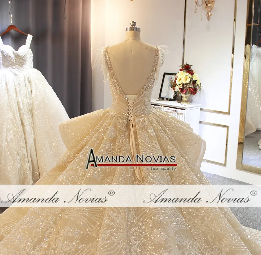 Роскошное Свадебное платье с длинным шлейфом Amanda Novias 100% как на фото | Свадьбы и
