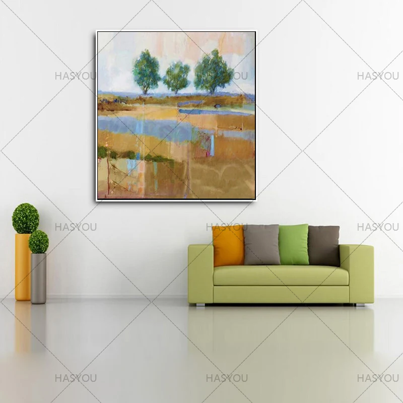 Лесная Весенняя фотография искусство на стене ручная роспись маслом холсте |