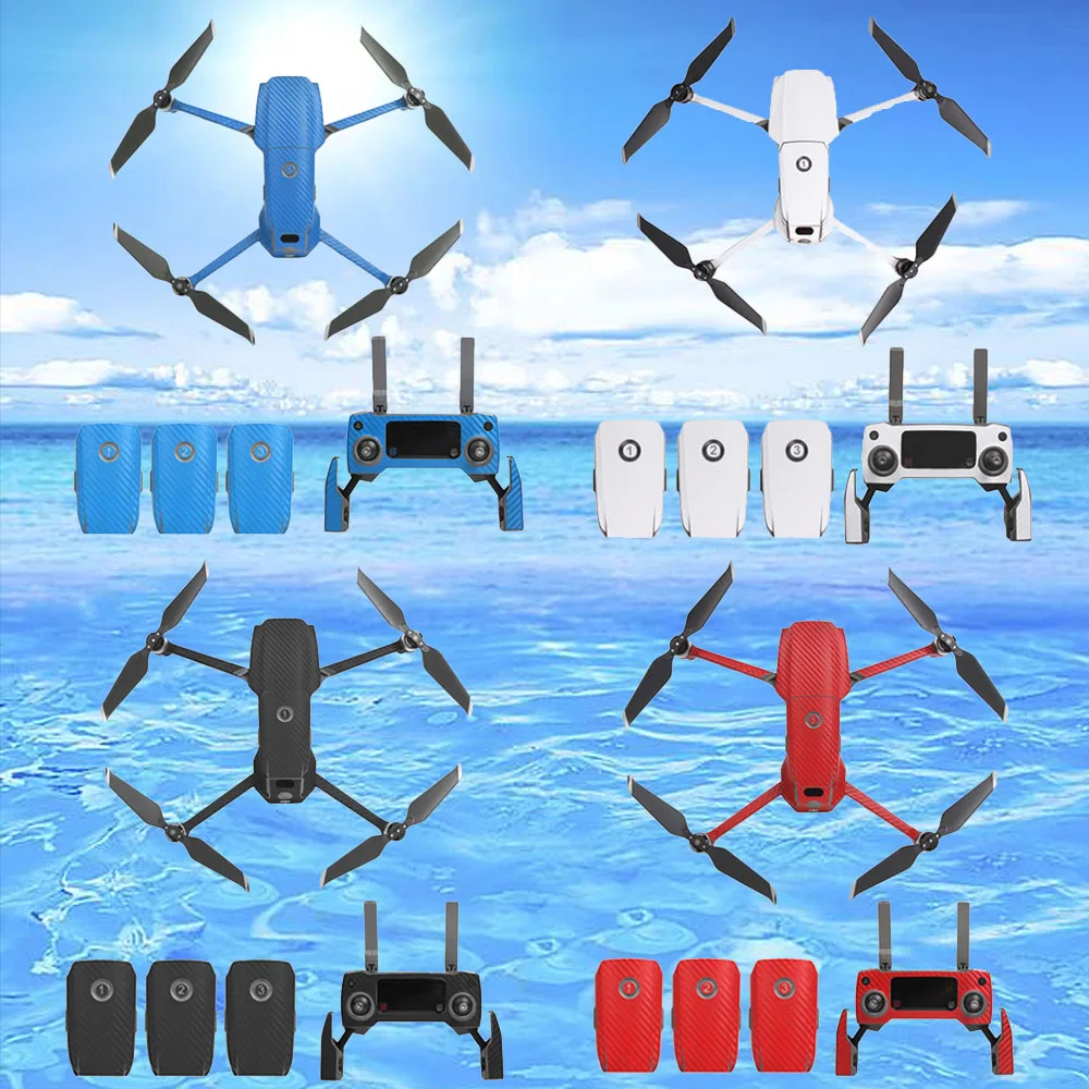 SUNNYLIFE 1 комплект ПВХ углеродное волокно полностью покрытые наклейки для MAVIC 2 PRO ZOOM