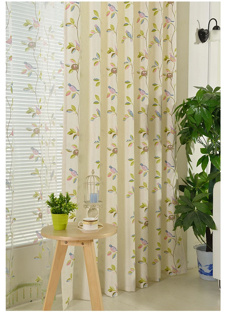 Новые Корейские садовые полузатемненные хлопковые льняные шторы для гостиной и