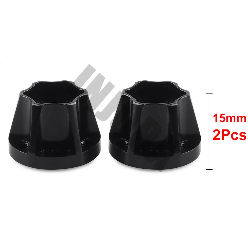 15mm Black INJORA 2 шт алюминиевый сплав 12 мм Шестигранная Ступица колеса для 1/10 RC Гусеничный 1,9 2,2 обод колеса осевой SCX10 Traxxas TRX4 D90 - Цвет: 15mm Black