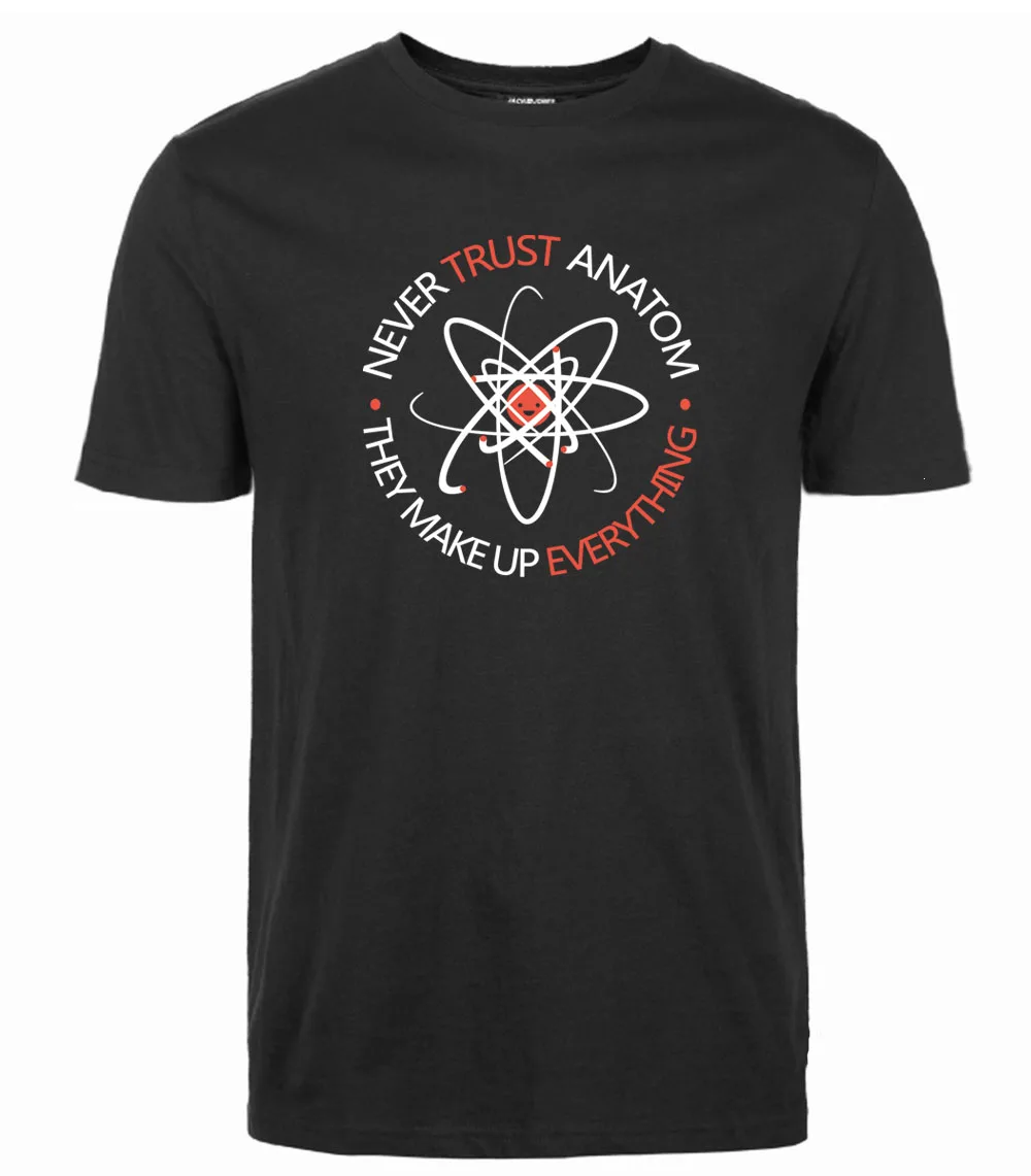 Big Bang Theory Никогда Не Доверяйте Atom Составляют Все Науки Футболки Мужчин С Коротким