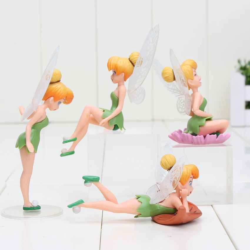 4 шт./компл. Tinkerbell сказочные экшн фигурки Tinker Bell Феи модели кукол игрушки|action figure|pvc