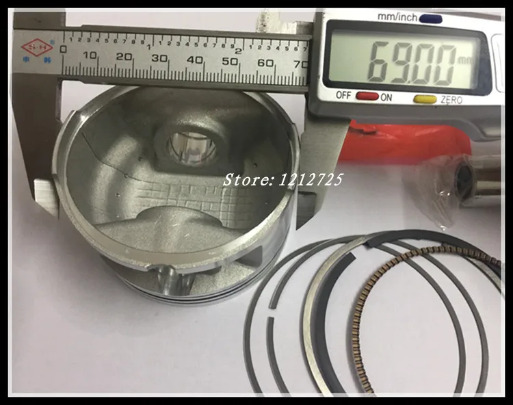Motorcycle piston ring YBR250 moto Piston assembly diameter 69mm pin 17mm | Автомобили и мотоциклы