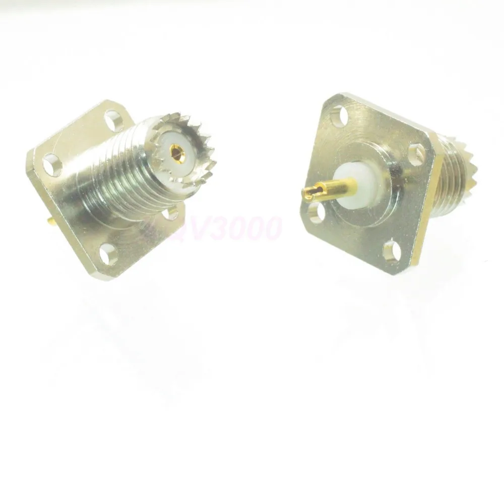 1 шт. разъем mini * UHF female jack pin с 4 отверстиями фланцевое паяльное крепление |