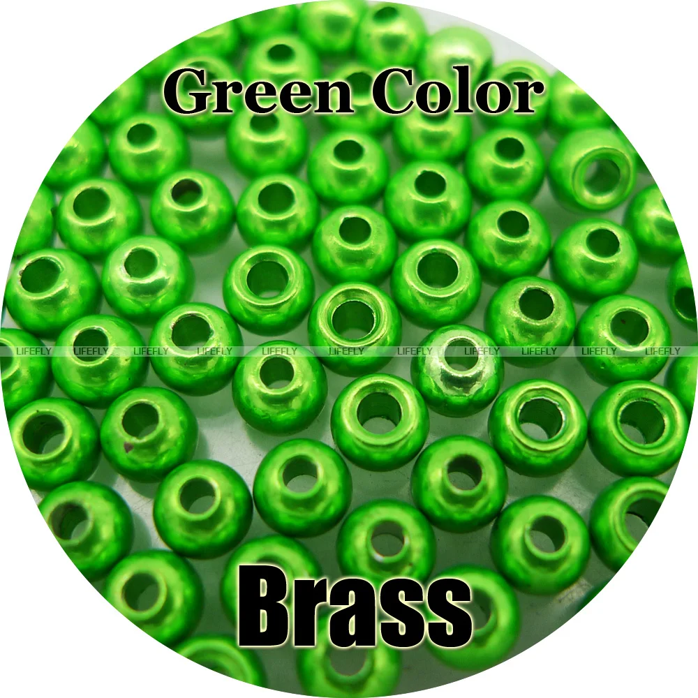

Green Color, 200 Brass Beads, Countersunk, Fly Tying, Fishing