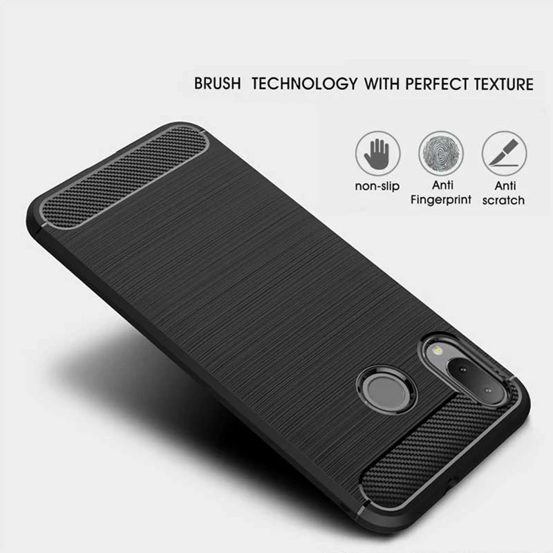 Rugged Silicone Case For Asus Zenfone Max Pro M2 ZB631KL ZB633KL Cover Carbon Fiber Bumper Soft TPU Back Phone |