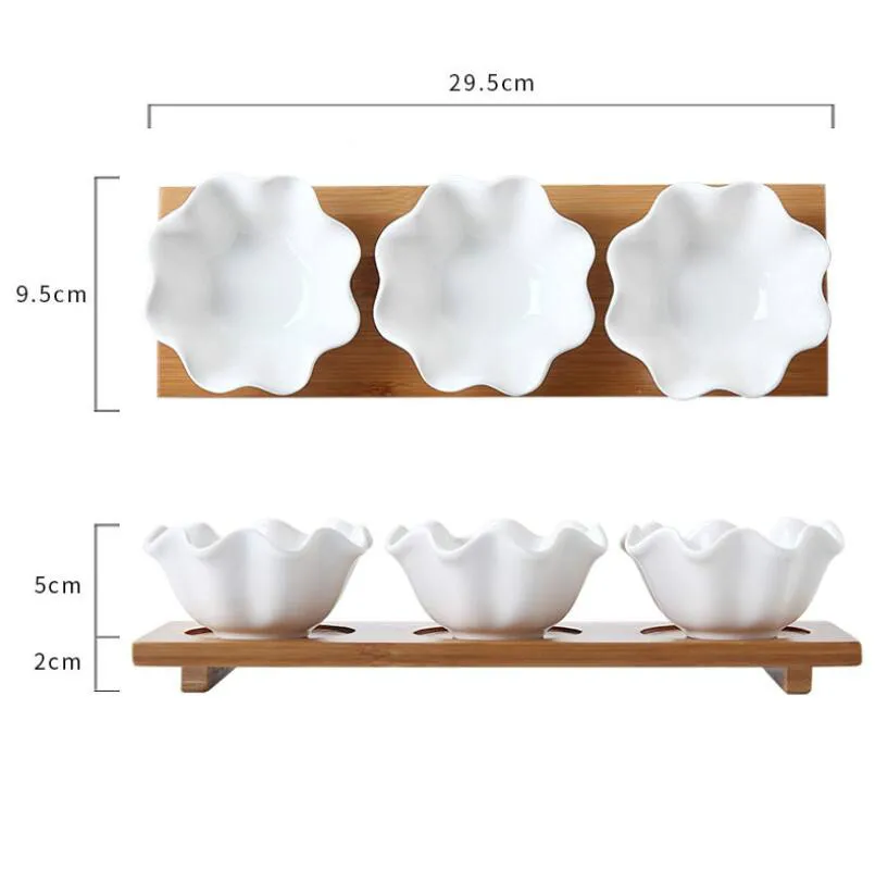 3 шт./компл. креативное керамическое блюдо для соуса бамбуковая Подушка бытовое